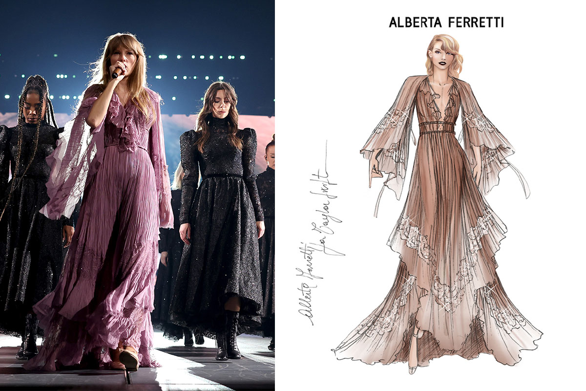 L'abito disegnato da Alberta Ferretti per Taylor Swift