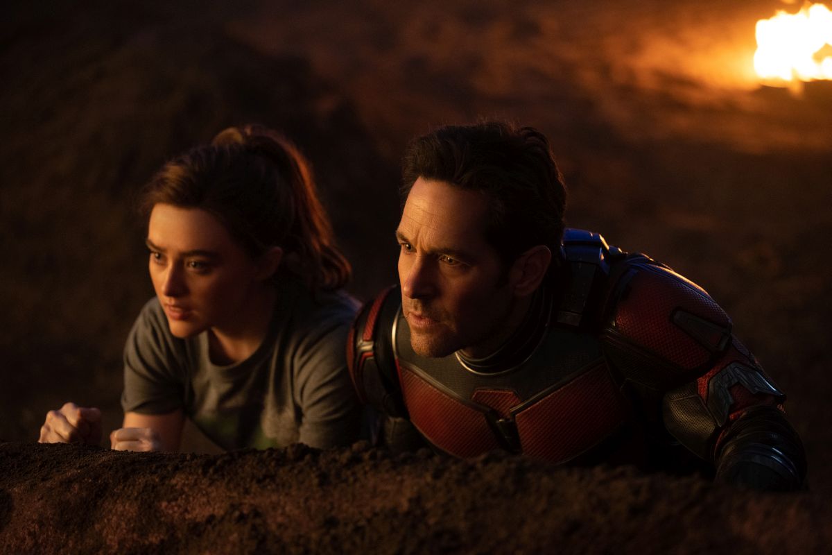 Kathryn Newton e Paul Rudd in Ant-Man and the Wasp: Quantumania