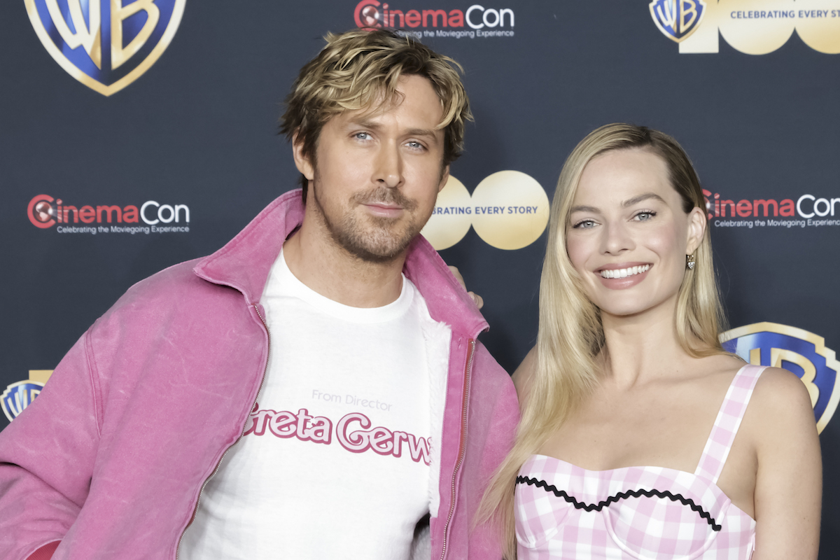 Ryan Gosling e Margot Robbie al CinemaCon per promuovere il film Barbie, diretto da Greta Gerwig