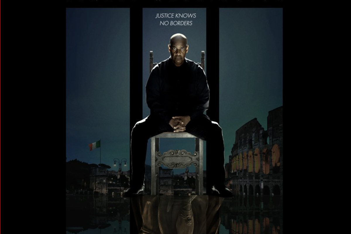 Il poster inglese del film The Equalizer 3 con Denzel Washington.