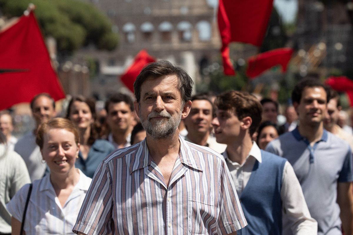 Nanni Moretti in una scena de Il sol dell'avvenire