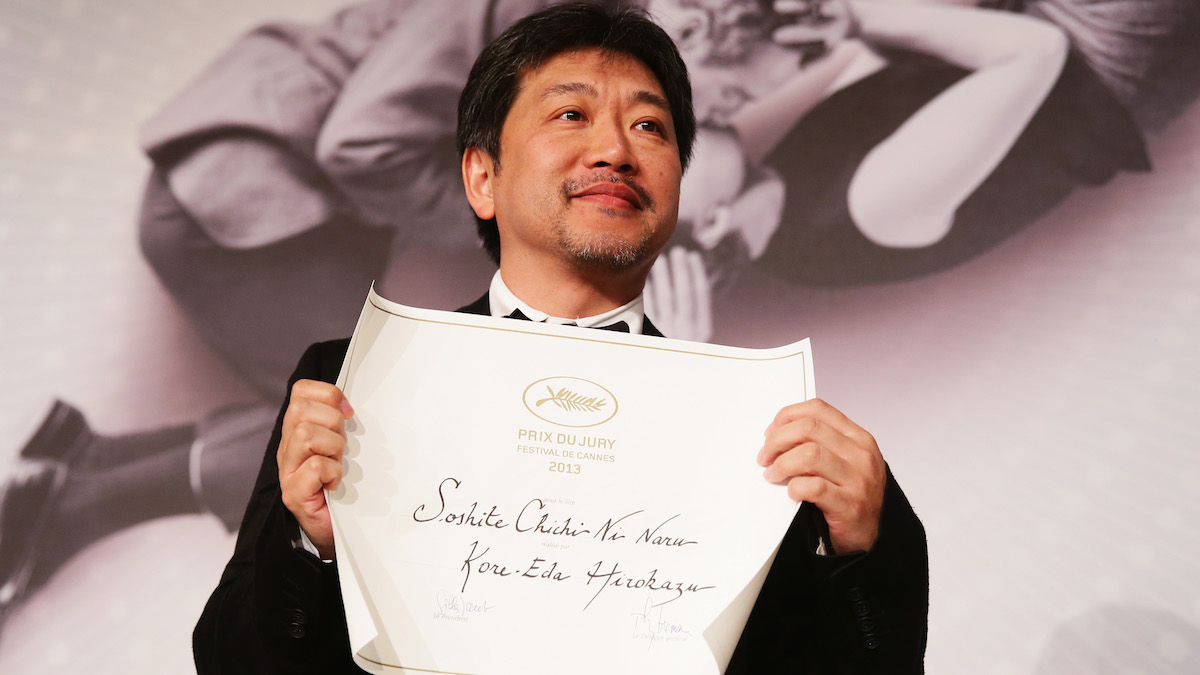 Il regista Hirokazu Koreeda, vincitore del Premio della giuria per Father and Son