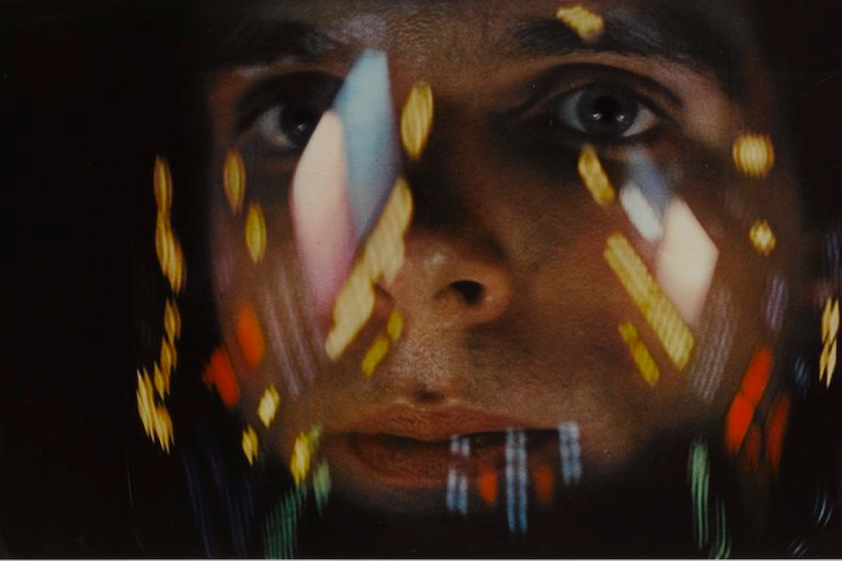 Keir Dullea in una scena di 2001 Odissea nello Spazio, di Stanley Kubrick