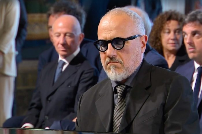 Il pianista Danilo Rea in diretta alla conferenza dei David di Donatello 2023