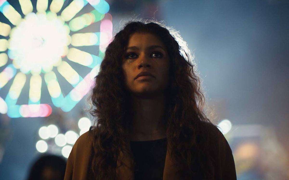 Zendaya in una scena della prima stagione di Euphoria. Courtesy of HBO and Sky serie tv