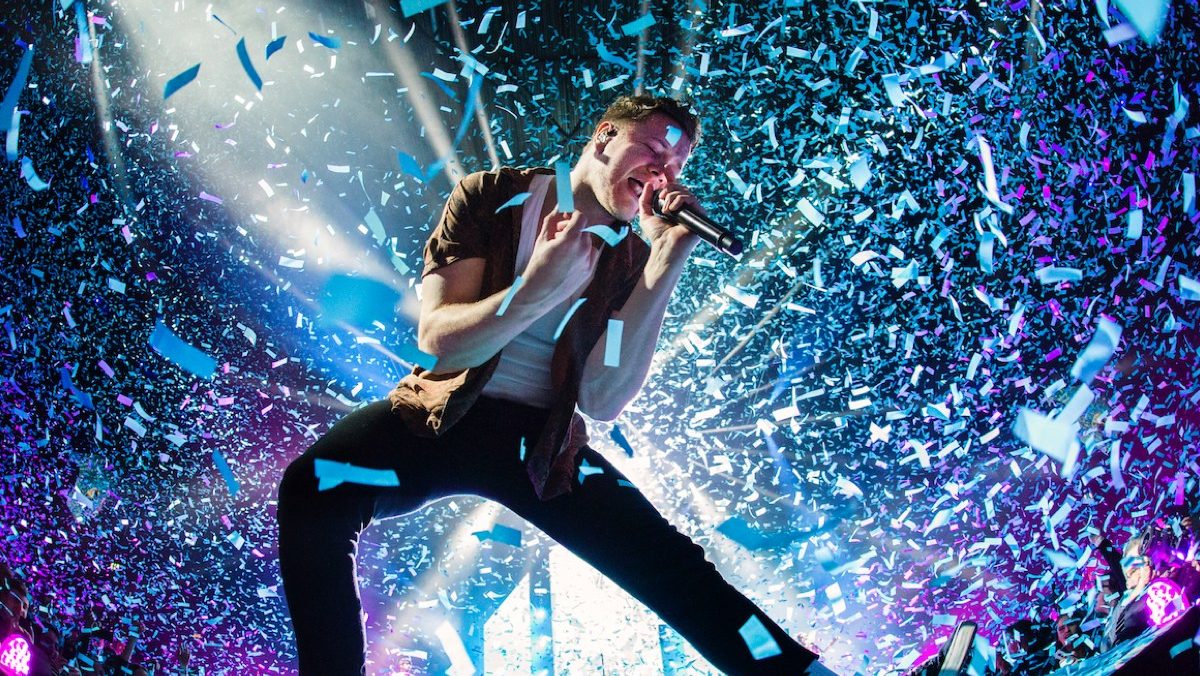 Gli Imagine Dragons alla Genting Arena di Birmingham nel 2018