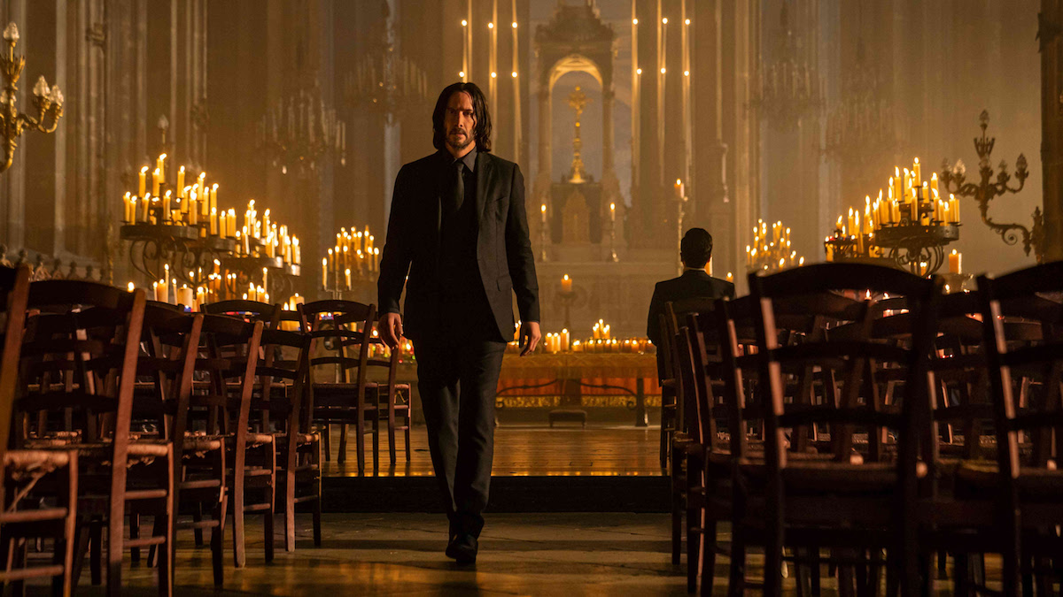 Una scena di John Wick 4, distribuito in Germania da Babelsberg