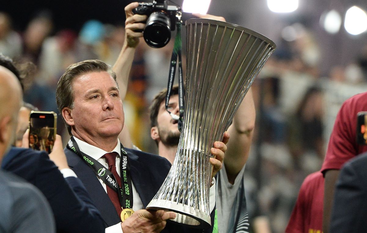 Dan Friedkin, presidente dell'AS Roma dopo la vittoria contro il Feyenoord a Tirana. La sua società distribuirà Ferrari negli Usa