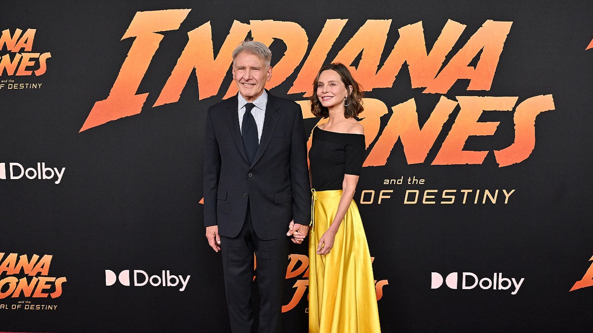 Calista Flockhart e Harrison Ford alla première californiana di Indiana Jones e il quadrante del destino