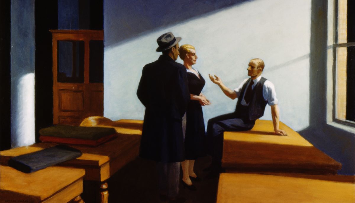 Conference at Night, di Edward Hopper