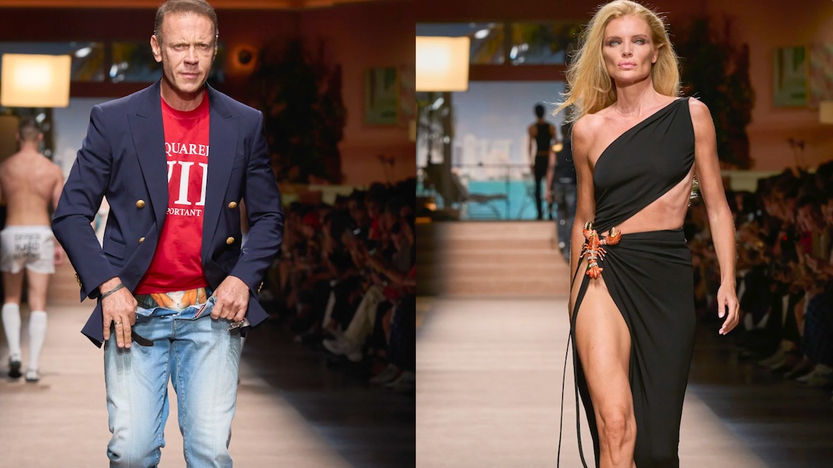 Rocco Siffredi e Ester Canadas in passerella per Disquared2