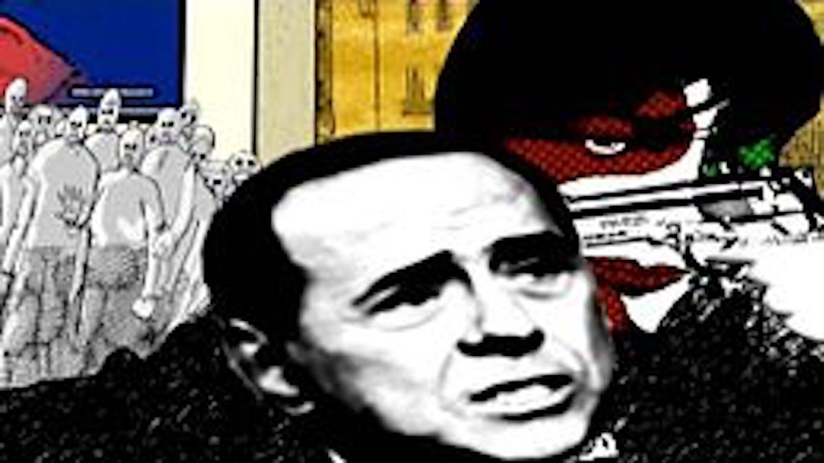 Un immagine del film Shooting Silvio, su Silvio Berlusconi e una sua possibile morte cinematografica