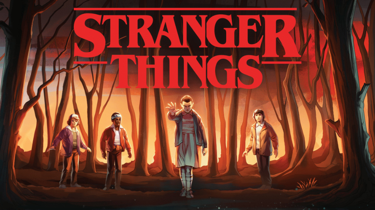 Illustrazione di copertina di Stranger Things Upside Down. Un gioco di Rob Daviau