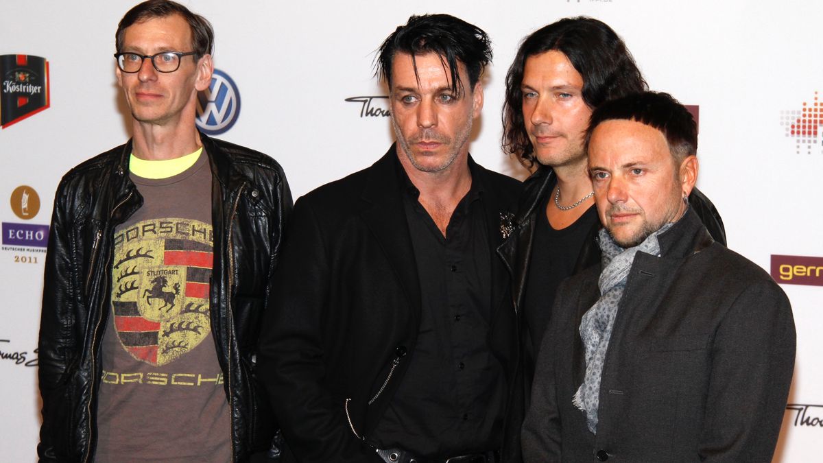 I Rammstein al photocall degli Echo Awards a Berlino nel 2011