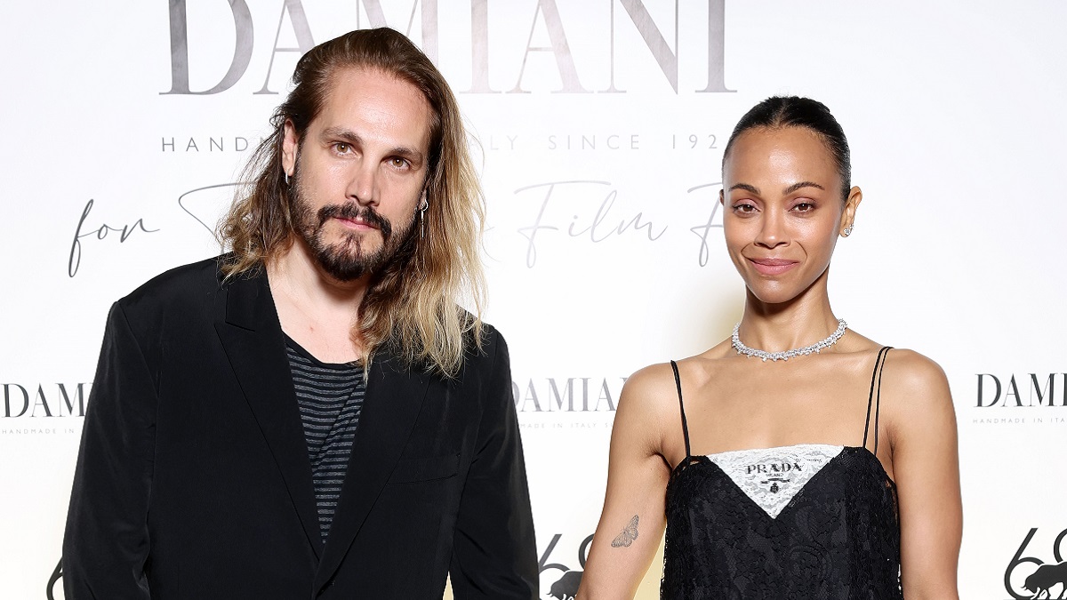 Marco Perego e Zoe Saldana alla prima di The Absence of Eden a Taormina