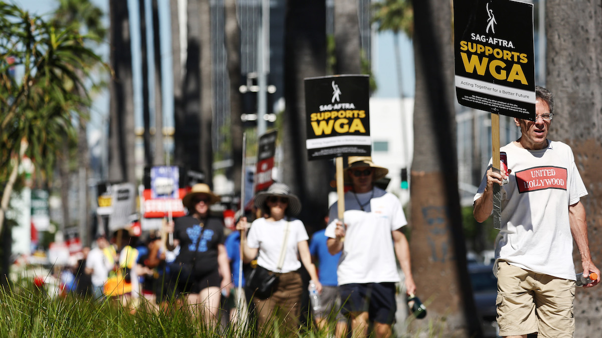 Los Angeles, California, 13 luglio, comincia lo sciopero degli attori per il sindacato SAG-AFTRA