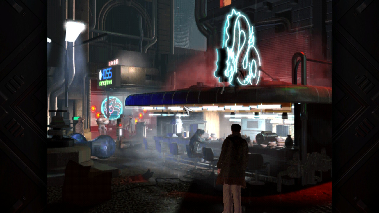 Il ristorante The White Dragon di Howie Lee nel videogioco di Blade Runner. (Courtesy of Westwood Studios)