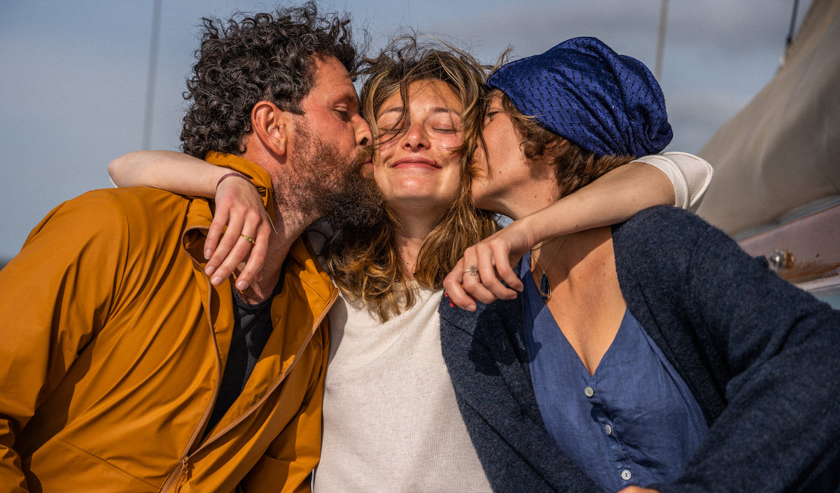 Enrico Vianello, Sibylle Righetti e Silvia Jop, staff della barca Edipo Re