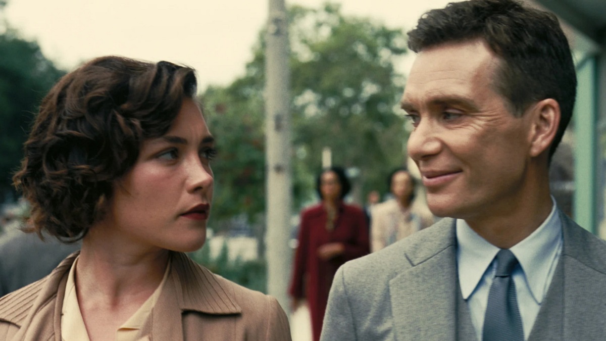 Florence Pugh e Cillian Murphy in Oppenheimer, film successo di Imax nel 2023