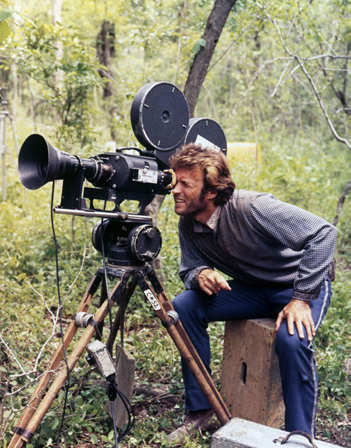 Clint Eastwood sul set di un suo film