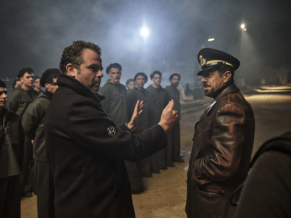 Edoardo De Angelis e Pierfrancesco Favino sul set di Comandante