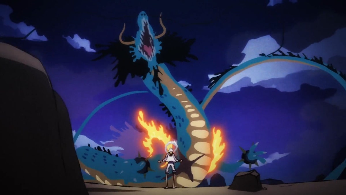 Luffy e Kaido nell'episodio 1071 di One Piece