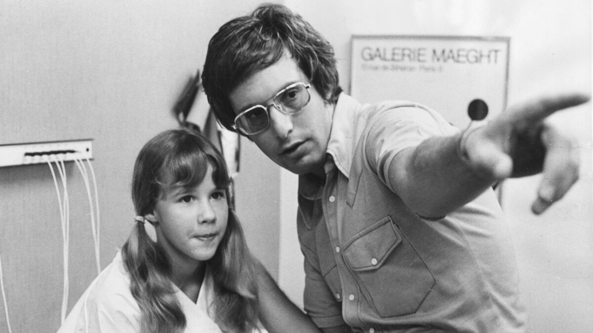 William Friedkin e Linda Blair sul set de L'esorcista