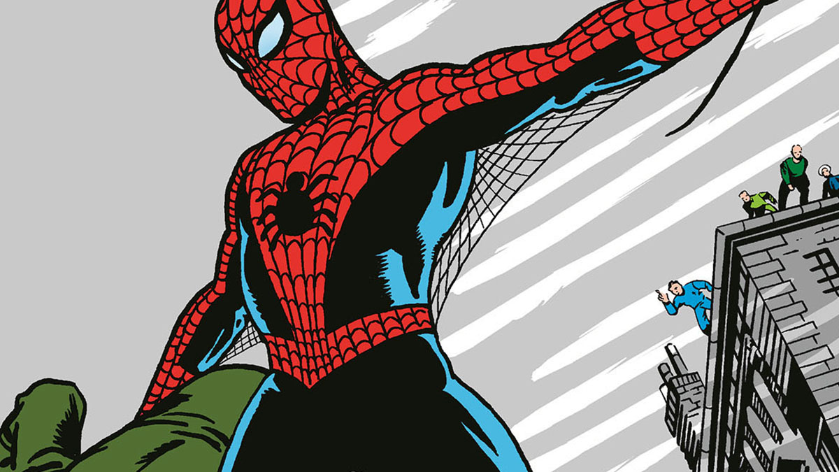 Spider-Man disegnato da Jack Kirby sulla copertina di Amazing Fantasy n.15