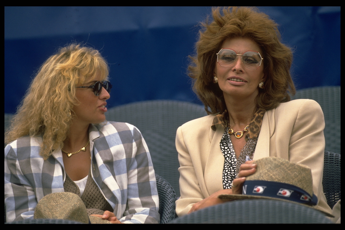 Alessandra Mussolini e Sophia Loren sugli spalti di Flushing Meadows