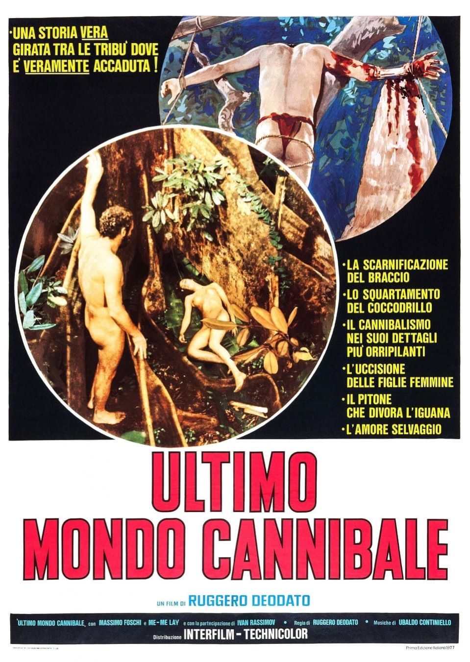 La locandina di Ultimo mondo cannibale di Ruggero Deodato (1977)