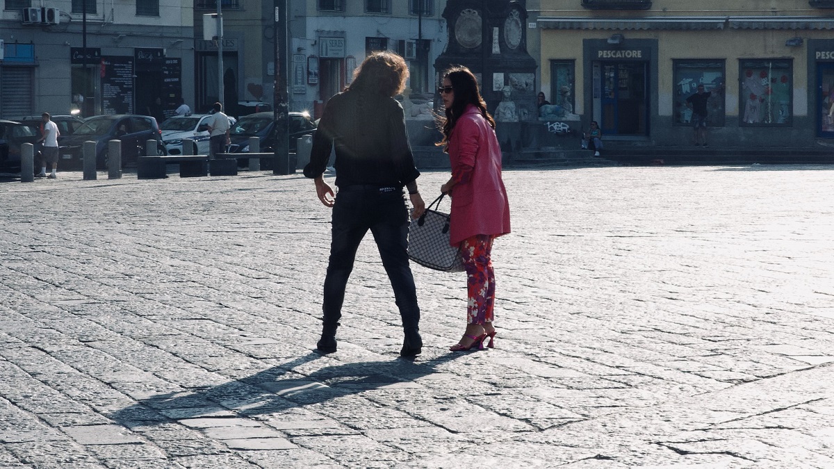 Clotilde Esposito e Francesco D'Agostino sul set di Mare Fuori 4