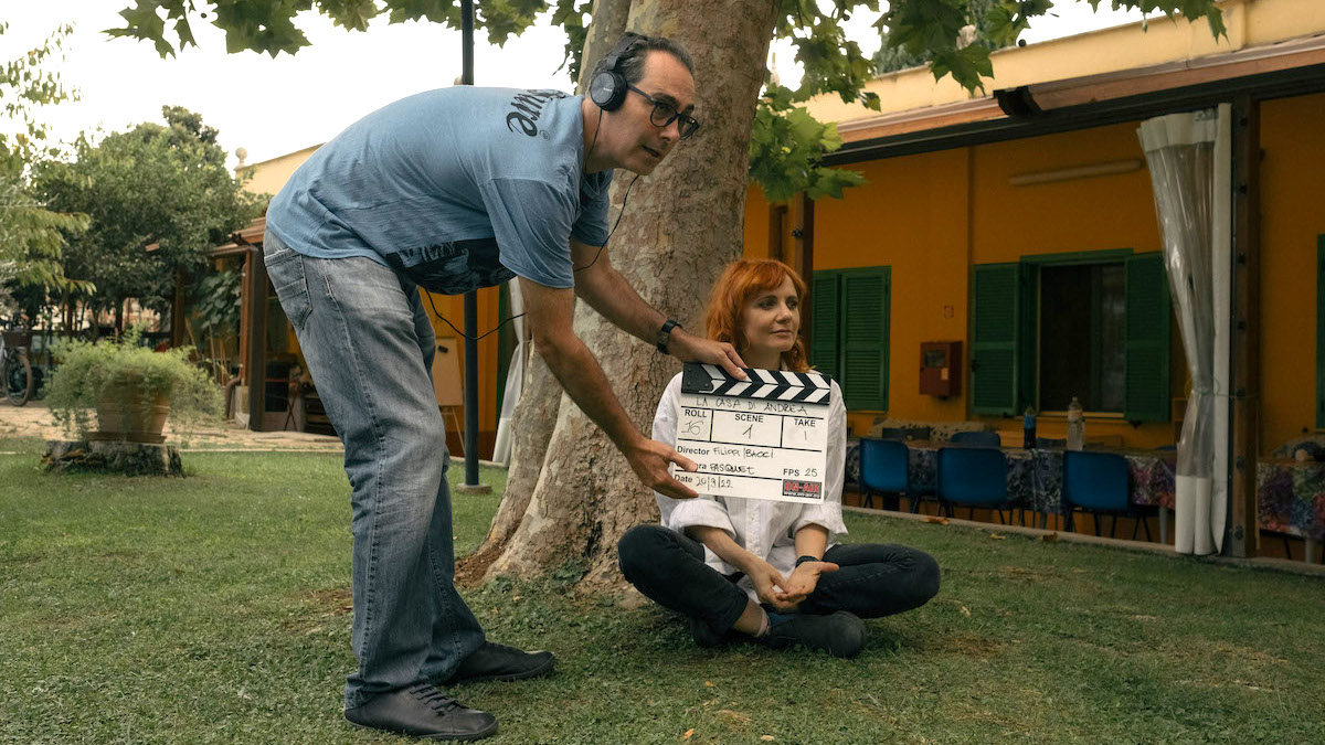 Camilla Filippi sul set di La casa di Andrea 