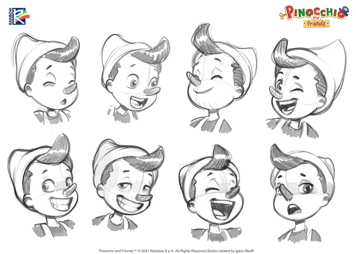 Pinocchio & Friends, le espressioni del personaggio
