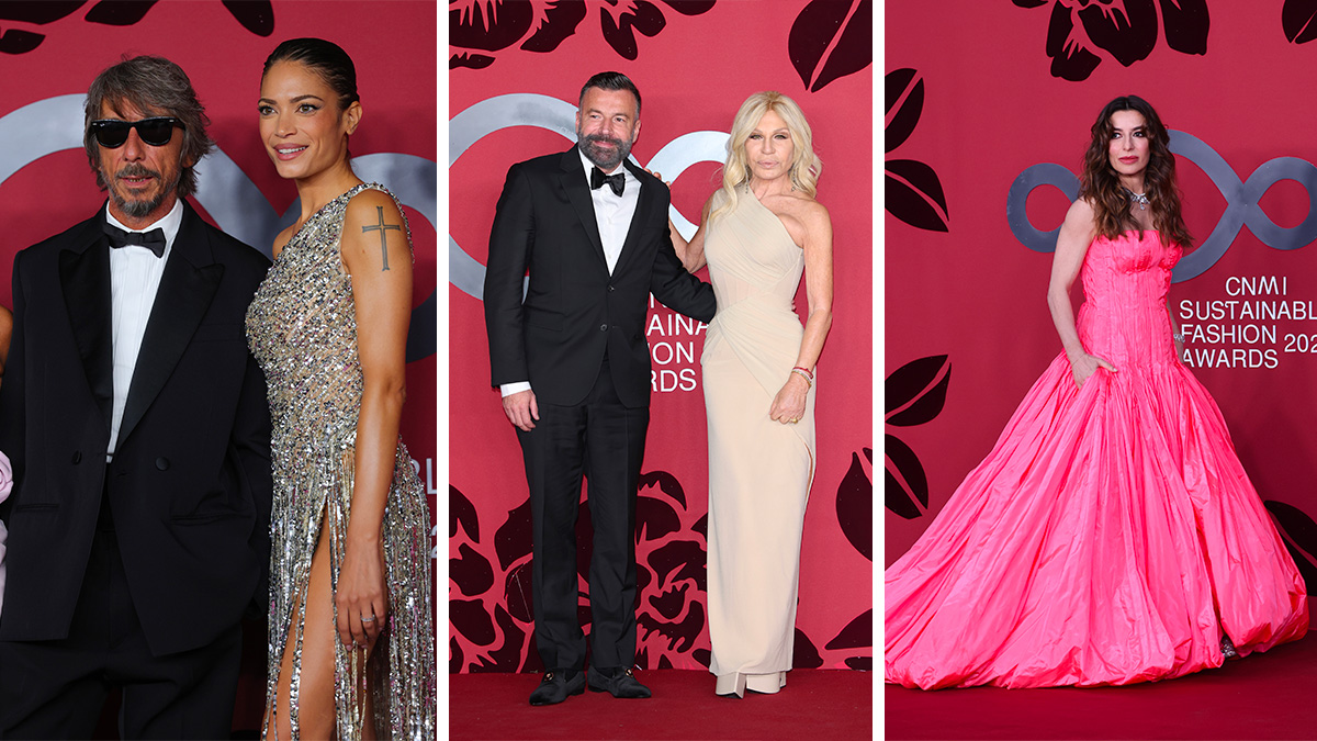 Pierpaolo Piccioli e Elodie, Alessandro Zan e Donatella Versace, Sabrina Impacciatore partecipano all'evento di moda CNMI Sustainable Fashion Awards