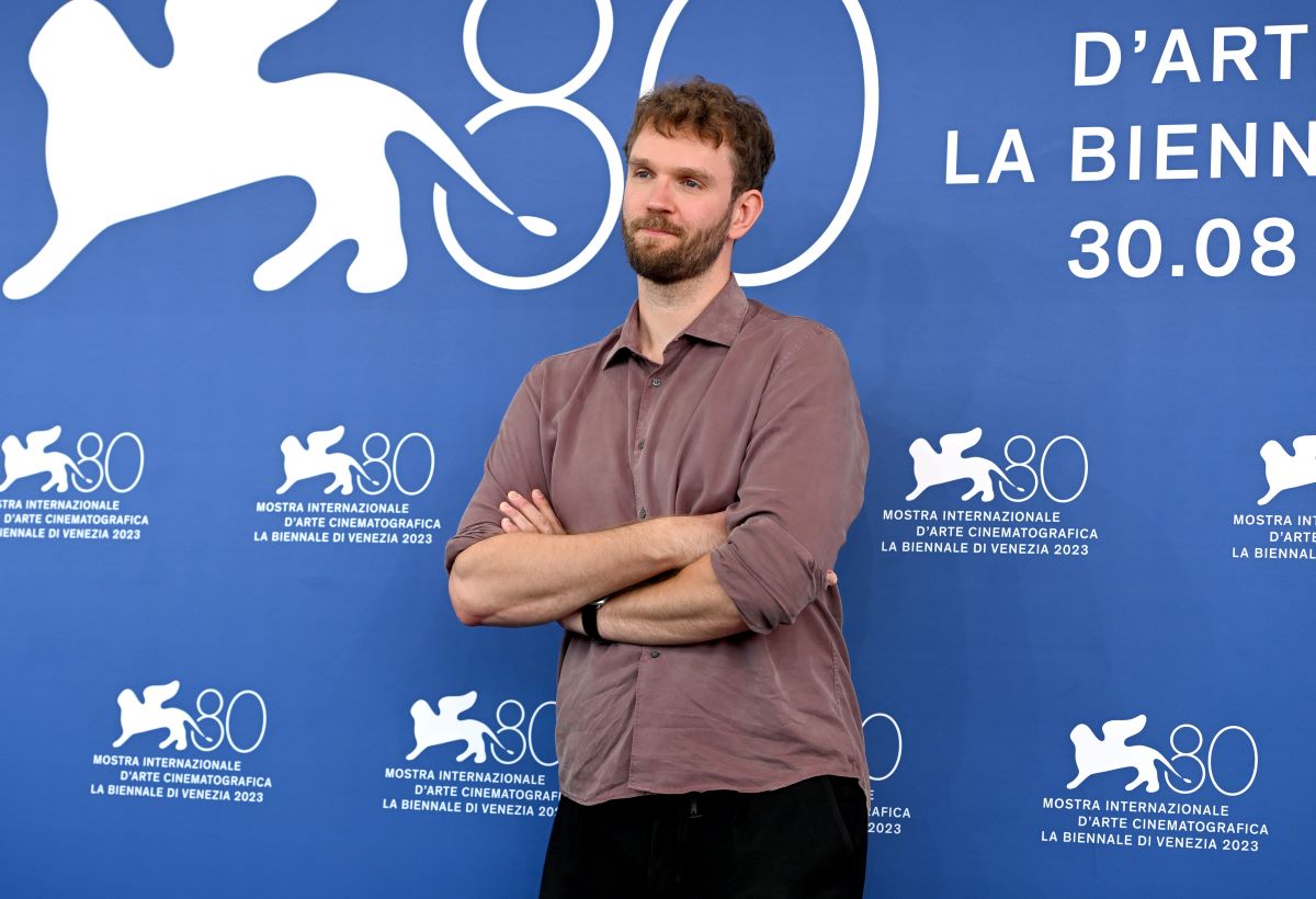 Il regista Timm Kröger al Lido per il photocall del suo film Die Theorie von allem (la teoria del tutto) 