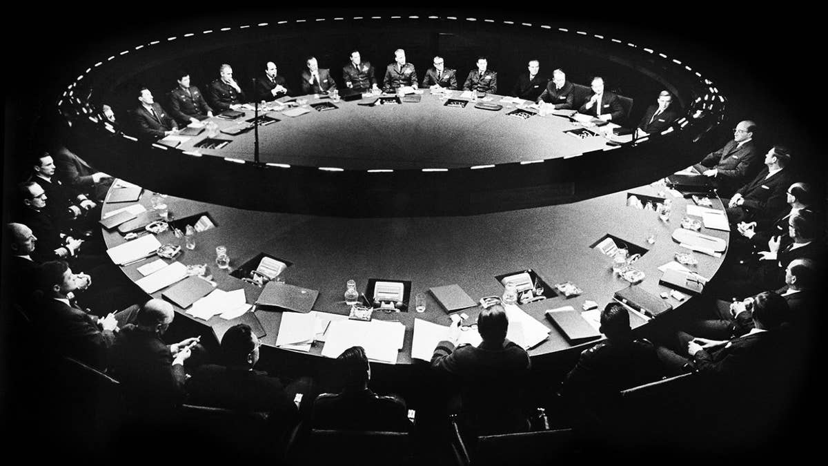 La "war room" del Dottor Stranamore di Stanley Kubrick