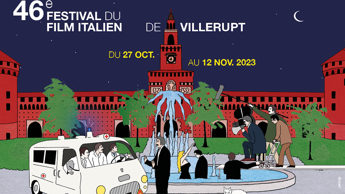 Il poster della 46esima edizione del Festival del cinema italiano di Villerupt guidato da Sandrine Garcia
