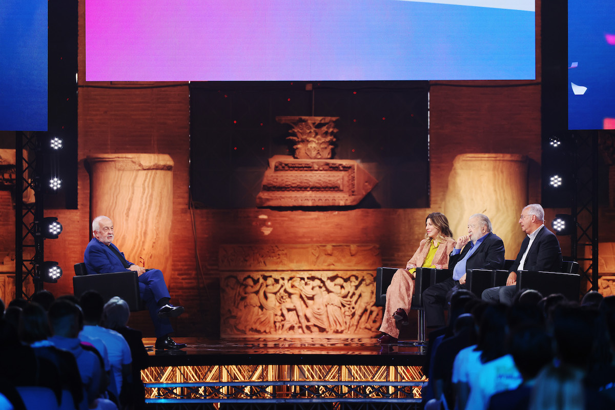 Michela Andreozzi, Pupi Avati e Walter Veltroni. Foto di Ernesto Ruscio for SKYtg24