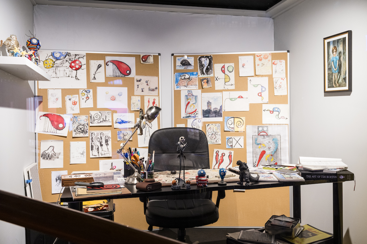 Lo studio di Tim Burton ricostruito nel museo