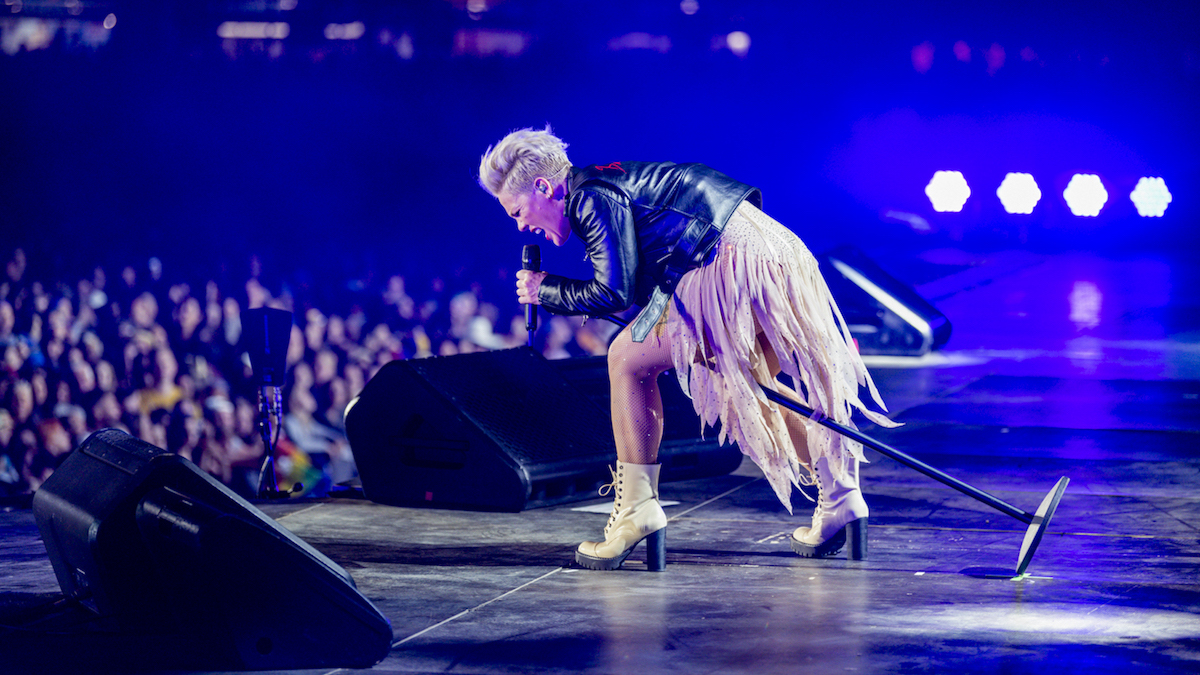 Pink in una scena di P!NK: ALL I KNOW SO FAR