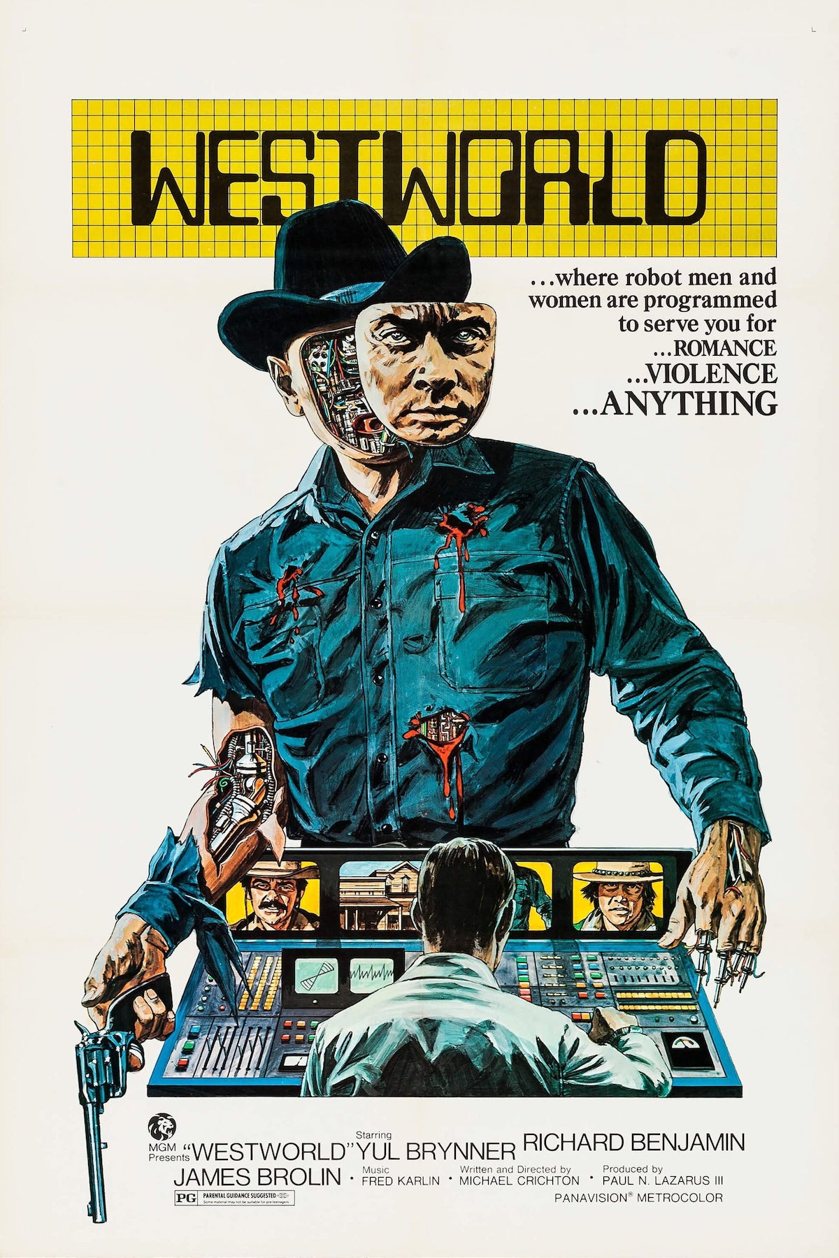 La locandina originale di Westworld (1973)