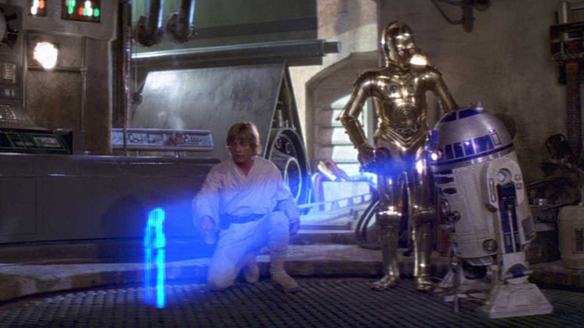 Una scena da Star Wars IV: Una Nuova Speranza.