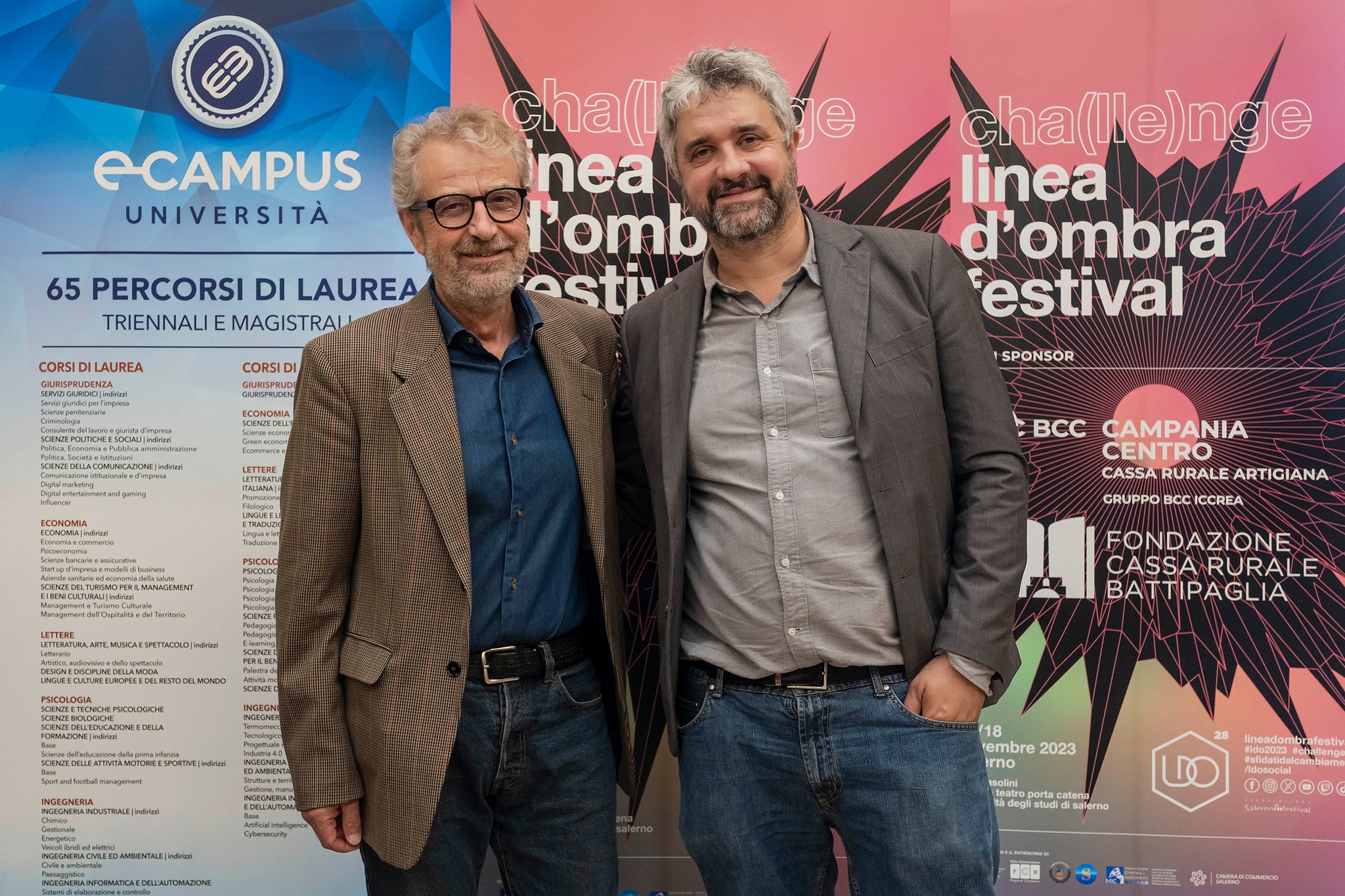 I direttori artistici del Linea D'Ombra Festival Giuseppe D'Antonio e Boris Sollazzo