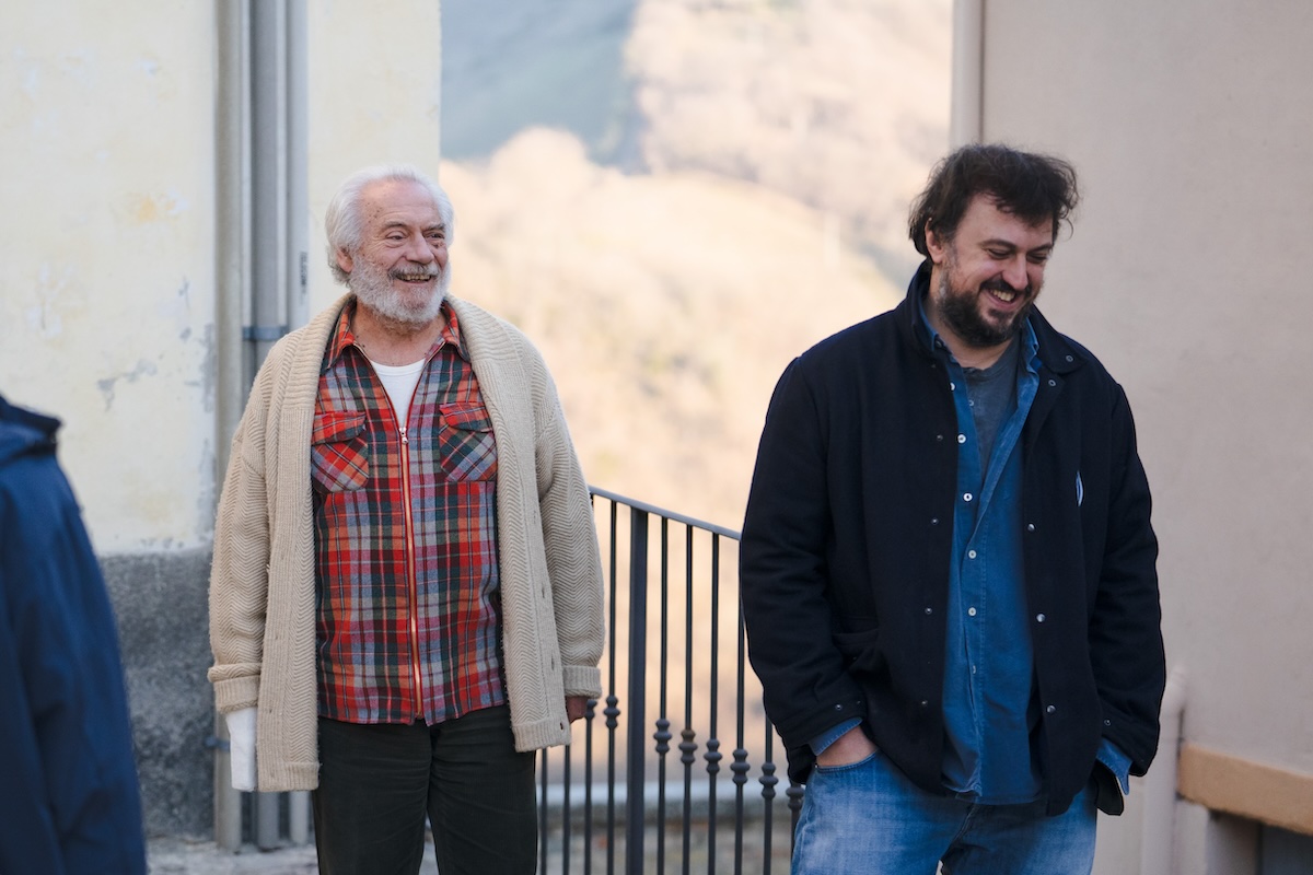 Damiano Giacomelli e Giorgio Colangeli sul set di Castelrotto