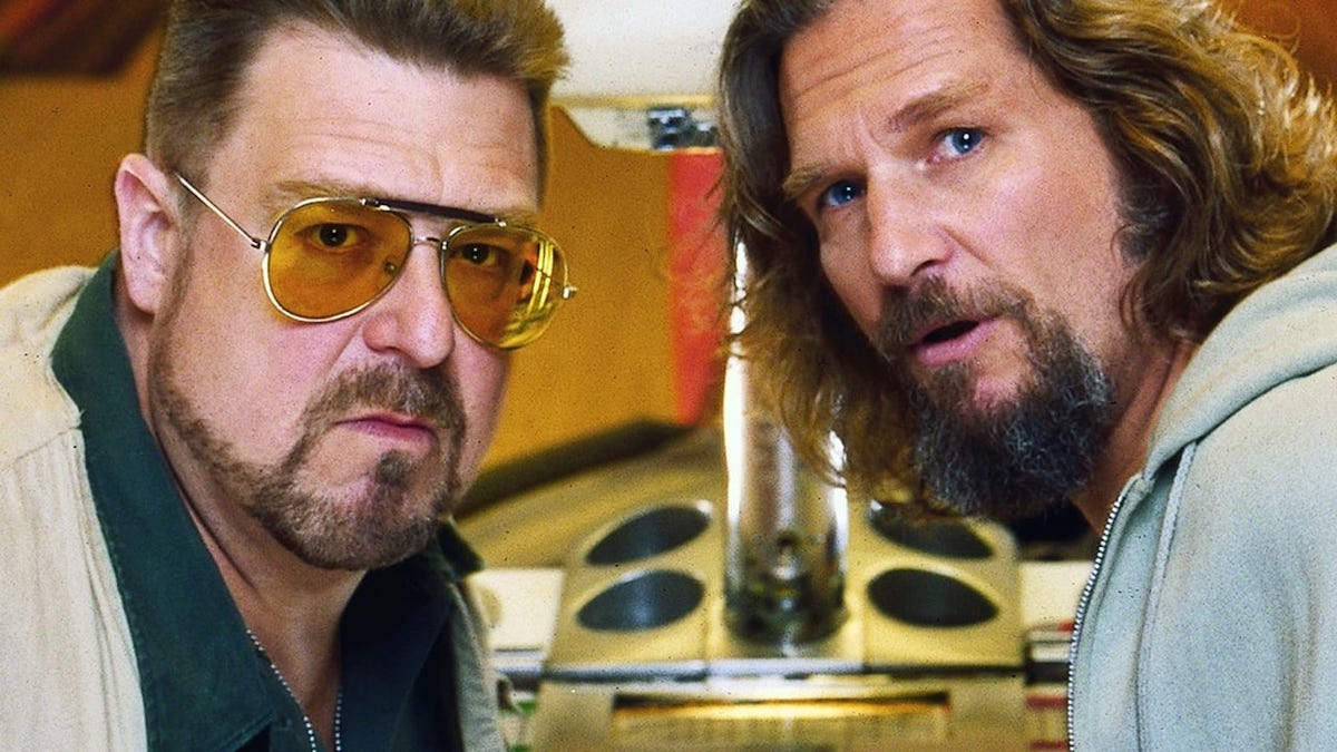 John Goodman e Jeff Bridges in una scena del Grande Lebowski