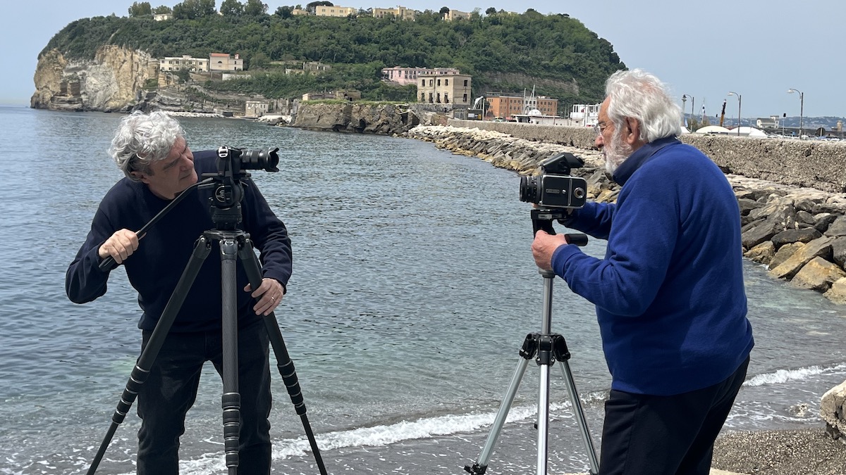 Mario Martone e Mimmo Jodice sul set del documentario omaggio