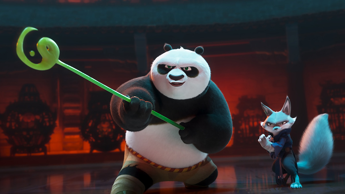 Po e Zhen in una scena di Kung Fu Panda 4
