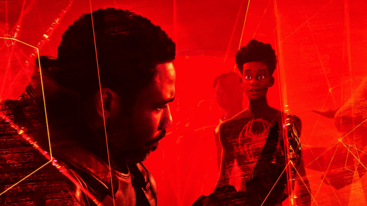 Donald Glover in una scena di Spider-Man: Across the Spider-Verse