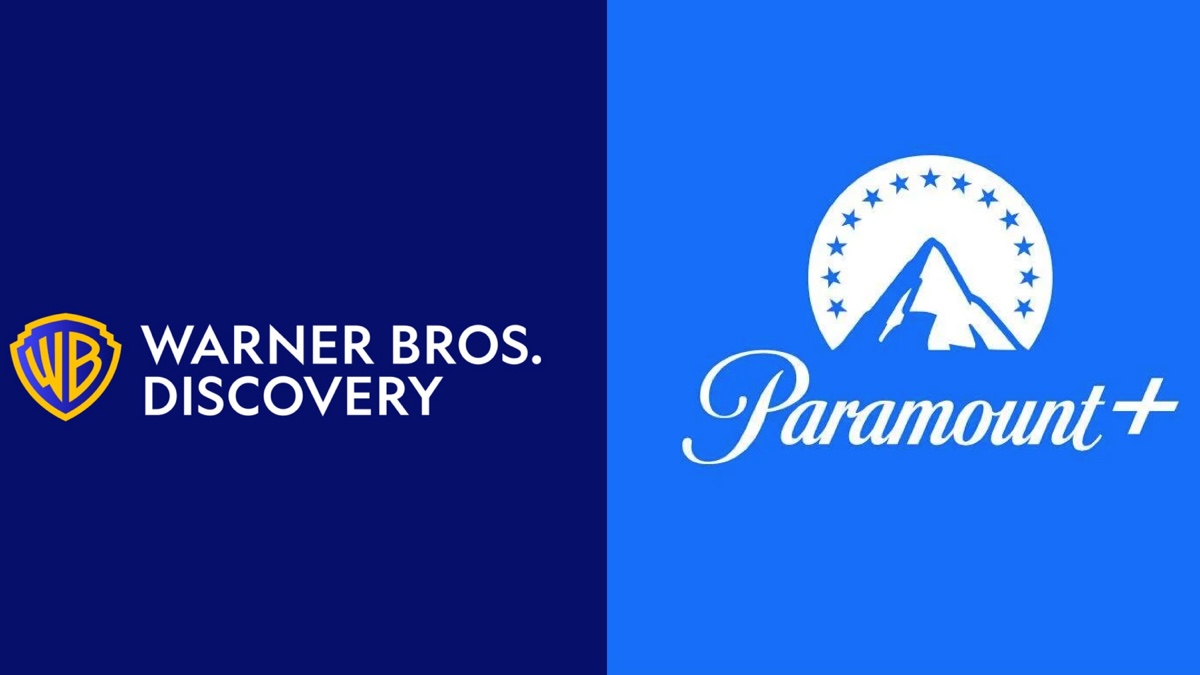 I loghi di Warner Bros. Discovery e Paramount+
