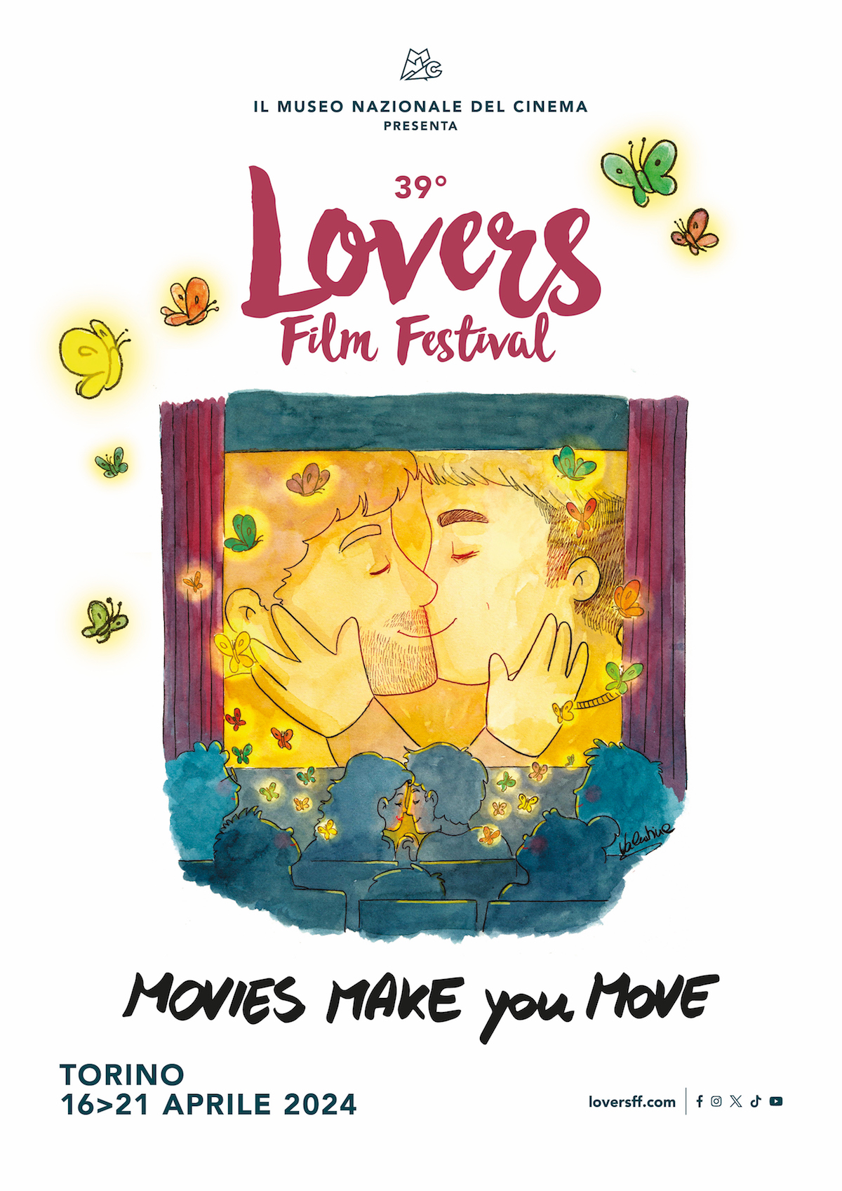 Locandina Lovers Film Festival, illustrata da Valentina Stecchi.